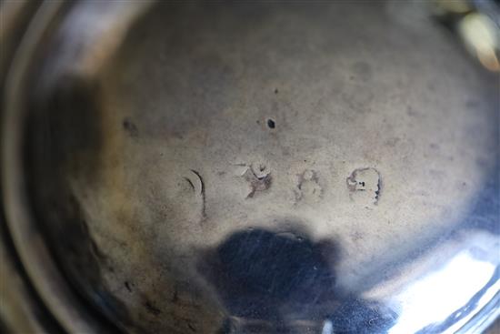 A Queen Anne Britannia standard silver lidded tankard, by Seth Lofthouse? 16.5 oz.
